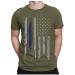 FUNEY Men's Summer T Shirts Novelty 3D Graphic Shirts Cool Print Short Sleeve Crewneck Tees American Flag Patriotic Tshirt B-army green 3X-Large