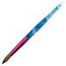 PANA Pure Kolinsky Hair Acrylic Nail Brush - Round Shape Pink Ferrule with White Swirl Blue Handle (Size 8) - Nail Brush for Acrylic Nail Application, Nail Extension, Manicure Pedicure Salon Beginner and Professional Size 8 White Swirl Blue