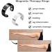 Lymphatic Drainage Magnetic Rings 4Pcs for Stress & Pain Relief - Adjustable Magnetic Therapy Rings for Women Men - Black (2Pack) - Buy Online on GoSupps.com