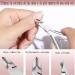 Cuticle Scissors with Cuticle Pusher Set 6-Piece Nail Trimmer Set Cuticle Scissors Cuticle Fork Nail Cleaning Brush Stent File Nail Steel Pusher Triangular Nail Pusher Stainless Steel (02) - Buy Online on GoSupps.com