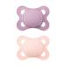 Mam Original Pacifier Set of 2 Rubber with Pacifier Cover 2-6 Months Pink