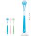 3-Piece Double-Sided Tongue Cleaning Brush Set - Gentle & Effective Tongue Scrapers in Green Blue & Pink for Bad Breath Relief - Buy Online on GoSupps.com