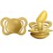 BIBS Pacifiers - Couture Collection | BPA-Free Baby Pacifier | Made in Denmark | Set of 2 Mustard Color Premium Soothers | Size 6-18 Months
