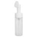 Foam Bottle with Brush Mousse Foaming Bottle Silicone Brush Empty Refillable Facial Cleanser Foaming Bottle Transparent (200ML)