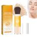 Sunscreen Setting Powde Spf 50 Pa++Mineral Setting Powder Sunscreen Powder For Face Oil Control Natural Matte Finish Sunscreen Soft Brush For Face Long Lasting Breathable Lightweight Concealer 1 PCS