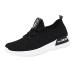 Platform Fashion Sneakers for Women Thick Bottom Hollow Breathable Lace-Up Non-Slip Shock Absorbing Heighten Sneakers Closed Toe Casual Beach Shoes Non-Slip Roman Shoes 8 Black
