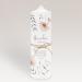 Christening candle girl flowers modern personalized with name & baptismal saying design online yourself incl. jute ribbon decoration