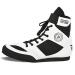 FISTRAGE Boxing Shoes Leather Kick Fighting Training Mesh Unisex Pro Men's and Youth Genuine Light Weight Boot | Shoe for Adults 9.5 Women/8 Men White/Black