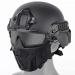 Tactical Fast Helmet with Detachable Anti-Fog Goggles and Breathable Mask, for Airsoft Paintball Hunting and Shooting CS Outdoor Sports Black One Size