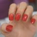 24pcs UV Shiny Red Square Fake Nails Kit - Short False Nail Tips for Office & Home Wear - Buy Online on GoSupps.com
