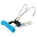 Diving Hook Stainless Steel Reef Double Hook with Spiral Coil Lanyardand and Quick-Release Buckle Blue