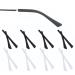 8 pairs of silicone coatings anti -slip cover slipproof gently anti -slip glasses hinge repair spare parts glasses replacement accessories for metal thin sunglasses glasses black/white