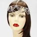 Hair Jewelry Head Band Head Chain for Women and Girls Gold Multi Layer Jewelry Drop Forehead Headband(silver)