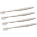Minkissy 4-Piece Bristle Toothbrush Set - Eco-Friendly Adult Hand Toothbrushes in Khaki for Home Use - Buy Online on GoSupps.com