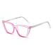 Parwana Mode Cat Eyes reading glasses Comfort anti -eyes load computer reader big anti blue light glasses flat light mirror (color: red size: +100) +100 red