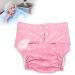 Reusable adult diaper washable adult bag diaper cover tightly adjacent adjustable diaper cloth for incontinence care protective underwear (pink) rose