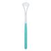 Coated tongue scraping mouth care device for removal of bacteria and dirt arched surface ergonomic design food -safe material non -slip