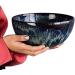 Creative Japanese Style Fruit Bowl Soup Bowl 2300ml Large Salad Bowl Gradient Blue Ceramic Tableware Kitchenware