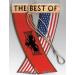 ALBANIA AND USA ALBANIAN EUROPEAN EUROPE AMERICAN REAR VIEW MIRROR MINI BANNER HANGING FLAGS FOR THE CAR UNITY FLAGZ..