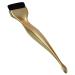 Flat head plastic foundation brush portable household foundation makeup brush with spoon spoon makeup brush for women digging spoon Miss flat brush 16.20X3.50X1.20CM Golden