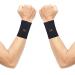 Thx4copper 1 pair of compression wrist bandages Copper Infused Wrist Strap wrist support Wrist wraps wrist bandages for improving blood circulation and relaxation unisex black XXL
