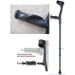 COKVBSKZ Forearm Crutches Adjustable Aluminum Alloy Forearm Crutch Open Cuff Crutches Elbow Crutches 10 Stops Adjustable in Height Lightweight and Easy Carry for Men/Women with Comfortable Grip - Buy Online on GoSupps.com