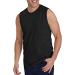 ZDDO Men's Sleeveless Gym Tank Tops with Pocket Workout Bodybuilding Muscle T Shirts Athletic Fitness Sports Tanks Navy XX-Large