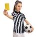 Buy Gentlemen Referee Jersey - Black & White Striped Shirt with Collar | XXL Basketball & Football Gear - Includes Yellow Penalty Flag & Lanyard - Buy Online on GoSupps.com
