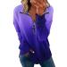 Long Sleeve Tops Christmas, Womens Color Block Sweatshirts Crewneck Sweaters Long Sleeve Shirts Tops Purple X-Large