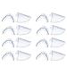 Torribala 8 pairs of safety glasses side protection transparent sun protection for protection glasses - suitable for most glasses (M -L)