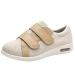 Women's Wide Width Walking Shoes with Adjustable Closures Lightweight Memory Foam Arch Suppor for Elderly Diabetic Edema Swollen Feet Beige 8 Wide