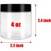 20Pcs 4oz Clear Plastic Slime Containers with Black Lids - Refillable Storage Jars for Slime, Cosmetics, and Crafts - Buy Online on GoSupps.com