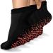 Aaronano 6 Pairs Diabetic Socks Non Slip Hospital Gripper Socks Women Men Black Large