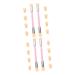 Mikinona 4 pcs Tips Gradient Painting Heads Eyeshadow Nail Kit Rhinestone Pen Builder Manicure Handle Dual Brush Art for Makeup Each Eye Sponge Head Double Round with Tools 16X2X2CMx2pcs Pinkx2pcs