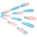 Brishow Coffin False Nails - Long Blue Flower Fake Nails | 24pcs Ballerina Acrylic Stick on Nails for Women and Girls - Buy Online on GoSupps.com