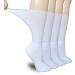 DULLEMIX Diabetic Socks Women Men Extra Wide 22''Non Binding Loose Fit Calf Sock for Bariatric Sensitive Swollen Feet Soft Moisture Wicking Neuropathy Lymphedema Medical Socks  white  CALF1