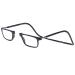 Clic Magnetic Reading Glasses for Men or Women Computer Readers Executive (M-XL Black 2.00 Magnification) Black 2.0 x