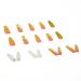RikView Luxury French Yellow Coffin Press on Nails - Long Matte Acrylic Fake Nails with Gold Powder Design for Women - Yellow & Flower Design - Buy Online on GoSupps.com