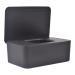Wipes Dispenser, Baby Wipe Holder with Lids, Keeps Wipes Fresh, Refillable Wipes Container with Sealing Design, Bathroom Wipes Pouch Case (Black)