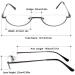 REAVEE 3-Pack Retro Designer Half Moon Reading Glasses with Spring Hinge - Black Grey Silver 1.75 - Buy Online on GoSupps.com