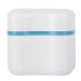 Denture Bath Case False Teeth Storage Box with Basket Net Container Holder for Travel Retainer Cleaning(Light Blue)