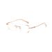 TERAISE Frameless Reading Glasses for Women with Blue Light Blocking Fashion Diamond Cut Rimless Eyeglasses Gold 3.5 x