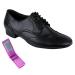 Very Fine Dance Shoes - Mens Standard, Smooth, Waltz Ballroom Dance Shoes - PP301-1-inch Heel and Foldable Brush Bundle 10.5 Black Leather