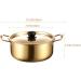Stainless Steel Gold Kitchen Ramen Noodle Kitchen Korean Ramen Cooking Kitchen for Noodle Kitchen (Color : Golden Size : 26X18X8.5CM) (Gold 26X18X8.5CM - Buy Online on GoSupps.com