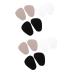 FOMIYES 6 Pairs Gel Half Insoles Half Shoe Pads Forefoot Cushion Half Foot Cushions Half Pad Non-Slip