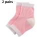Shop DIVISTAR 2 Pairs Pink Gel Heel Moisture Socks - Comfortable Recovery Socks for Dry Cracked Feet - Open Toe Design for Instant Relief - Buy Online on GoSupps.com