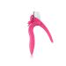 U-K Acrylic Nail Clipper Adjustable Stainless Steel Gel Fake Nail Tip Cutter Artificial Fake Nail Trimmer for False Nail Art Manicure Tools Pink Lovely and practical