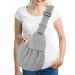 Slowton dog carrier bag pet dog bag with adjustable padded shoulder strap and front bag carrying bag dog for walking outdoors and excursions (gray-sweaters fabric) gray-sweater fabric S (for pets 1.3-3.6kg)