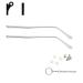 Qyajs 1 pair of metal replacement glasses and plastic glasses brackets clear glasses legs screws washers and 3-in-1 screwdrivers silver