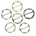 6 PCS Scarf Ring Clips Waist Buckle Clip T-Shirt Tie Pin Clip for Women Fashion Metal Circle Buckle for Clothes Hat Belt Decor